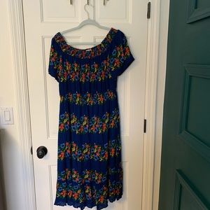 Colorful floral Old Navy midi dress - size large